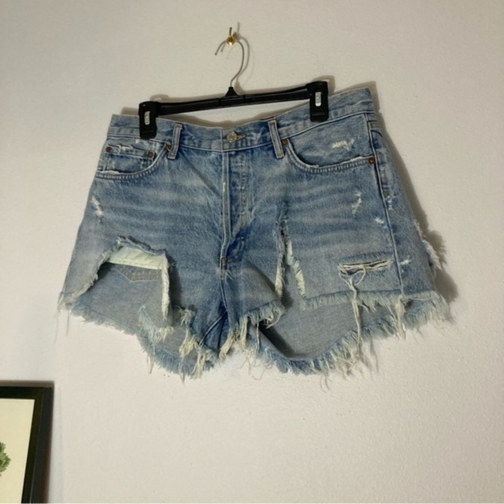 Agolde destroyed Parker jean shorts size 31